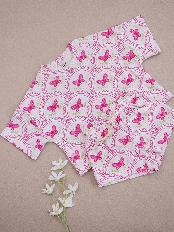 Shorts Set | Pink Butterfly