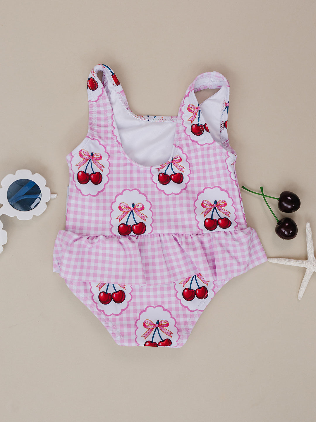 One Piece Swimsuit | Gingham Cherry