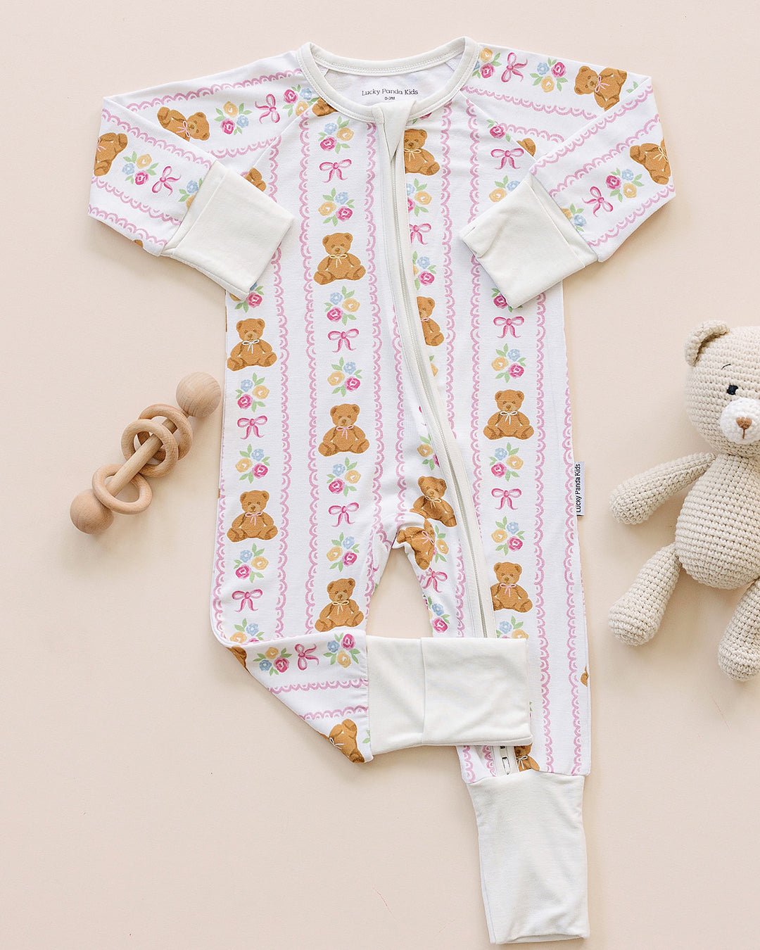 Bamboo Zip Romper | Honey Bear