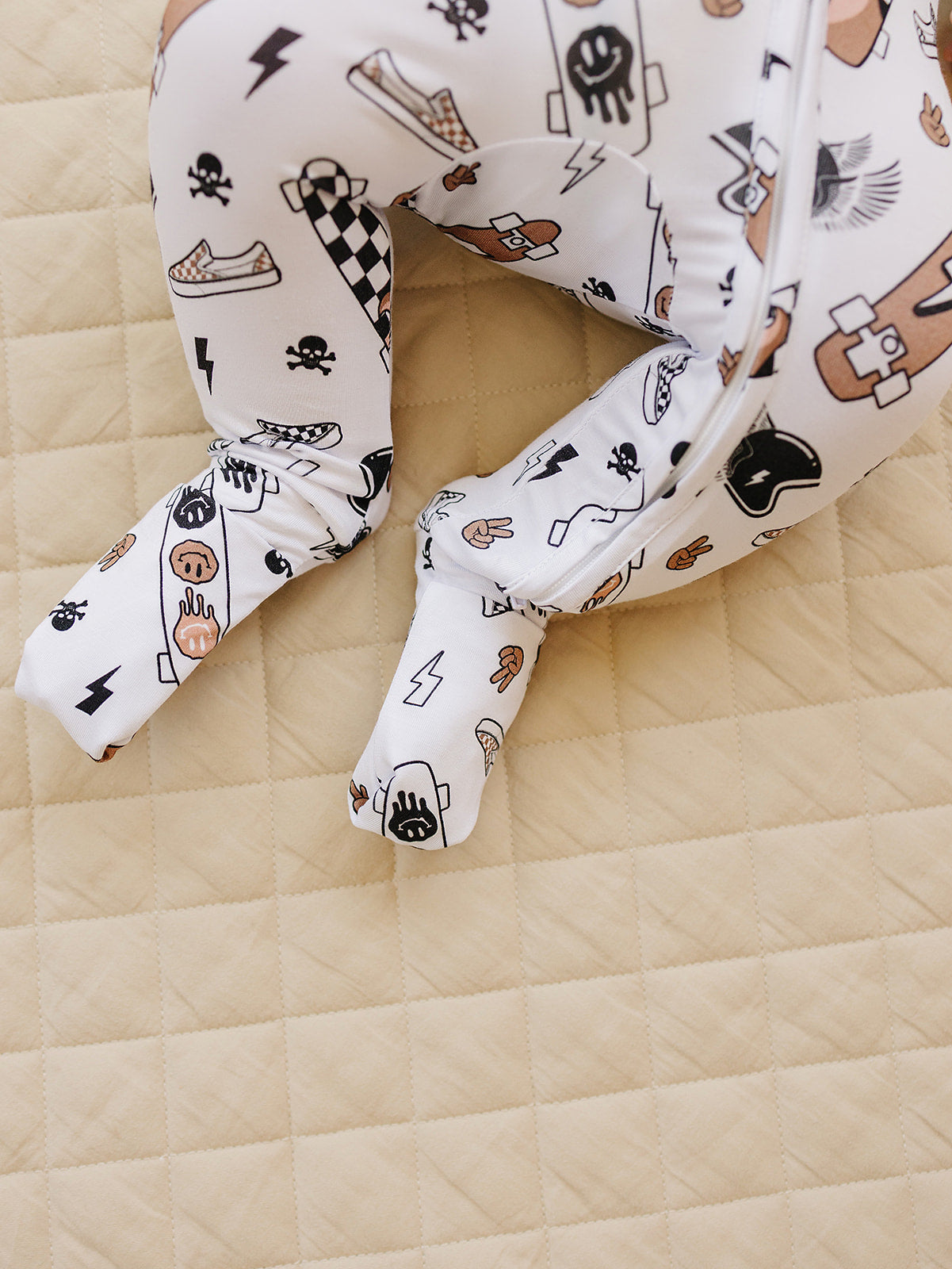 Bamboo Zip Romper | Sk8er – LUCKY PANDA KIDS