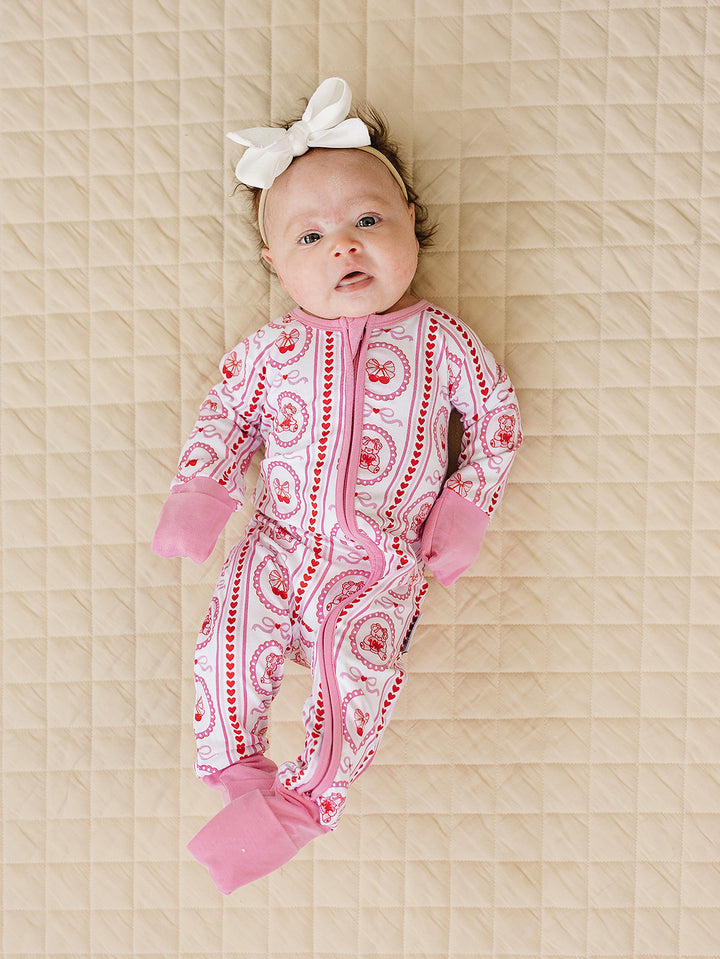Bamboo Zip Romper | Cherry Bear