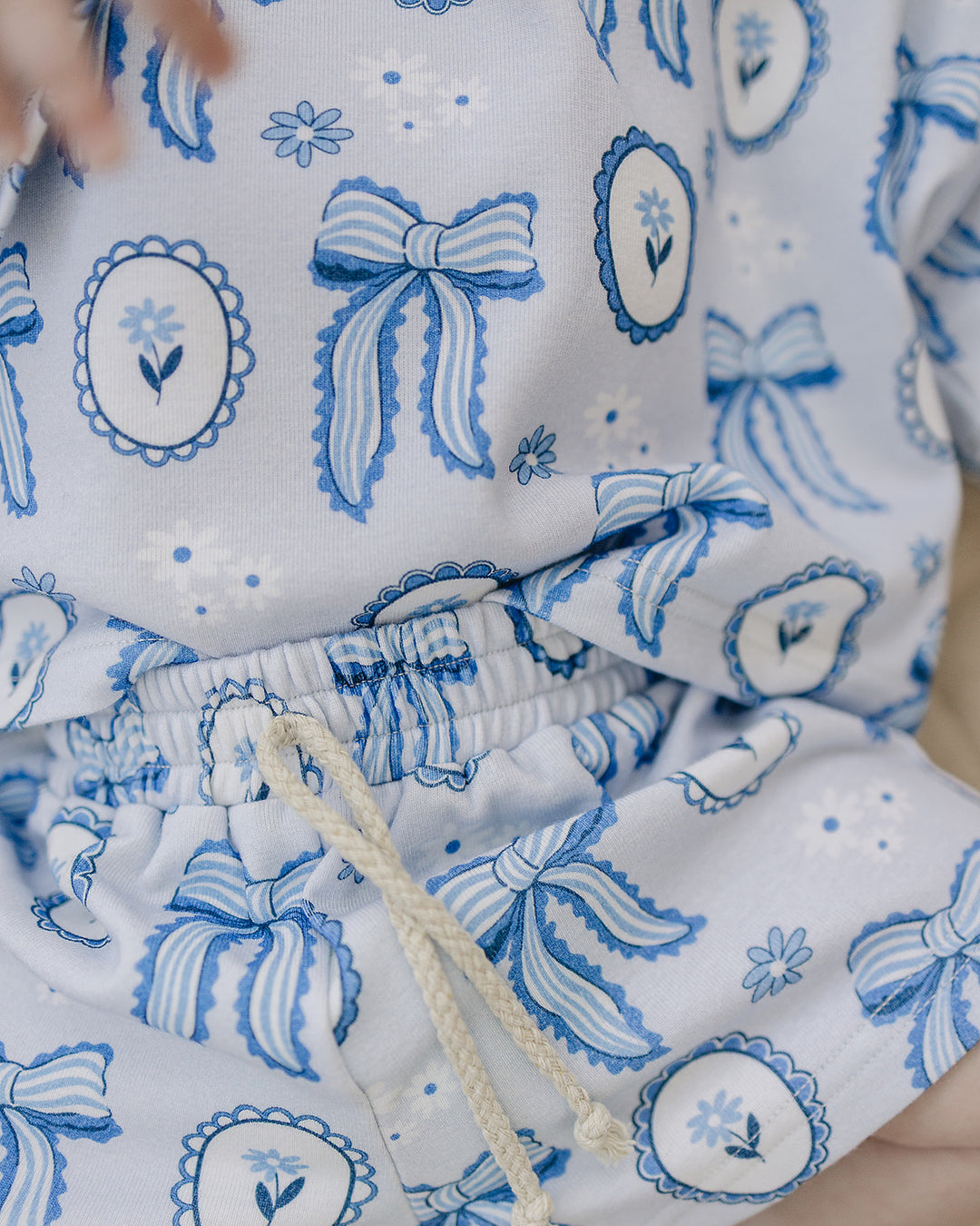 Shorts Set | Blue Bow
