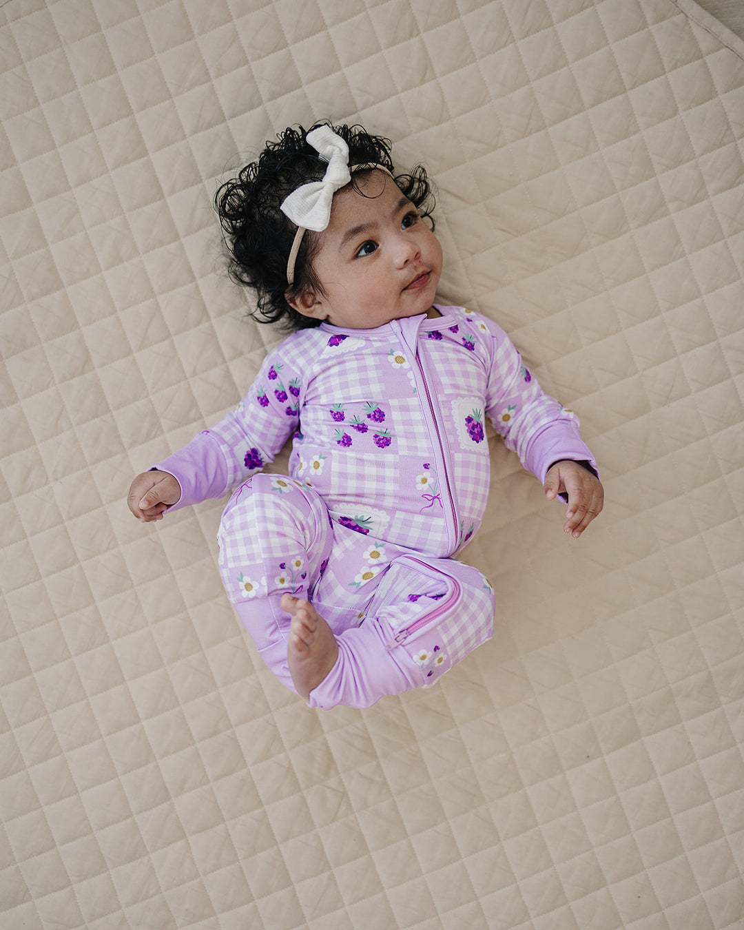 Bamboo Zip Romper | Raspberry