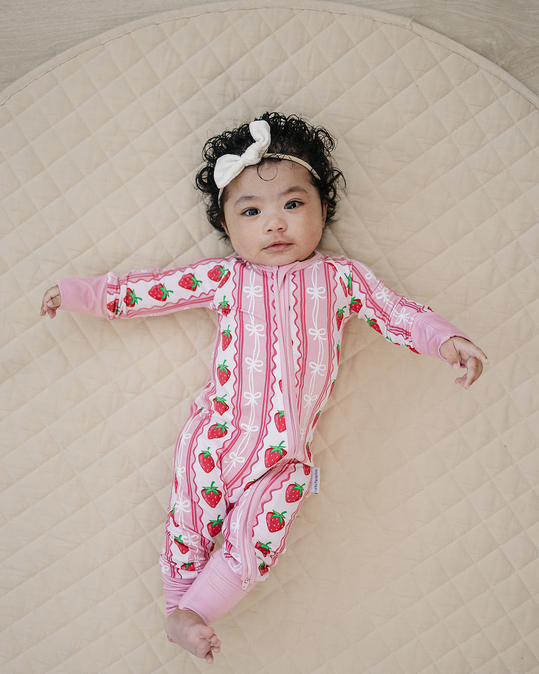 Bamboo Zip Romper | Strawberry
