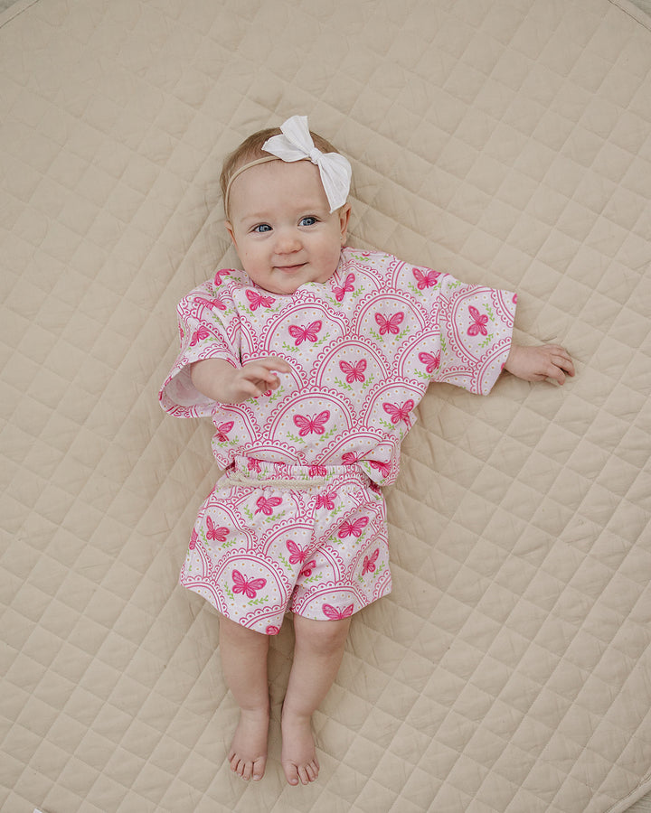 Shorts Set | Pink Butterfly