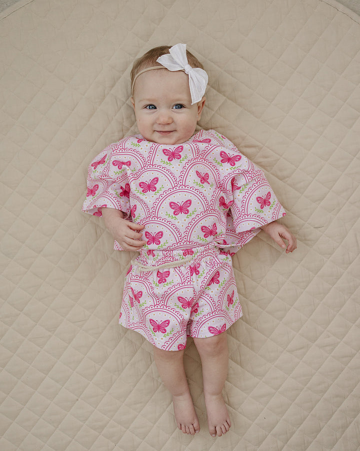 Shorts Set | Pink Butterfly