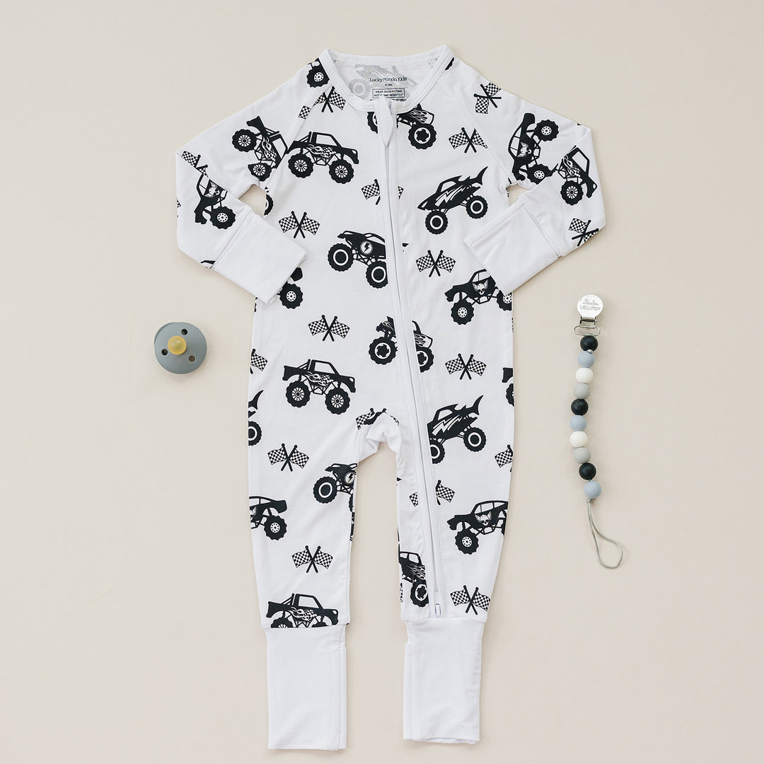 Bamboo Zip Romper | Monster Blaze