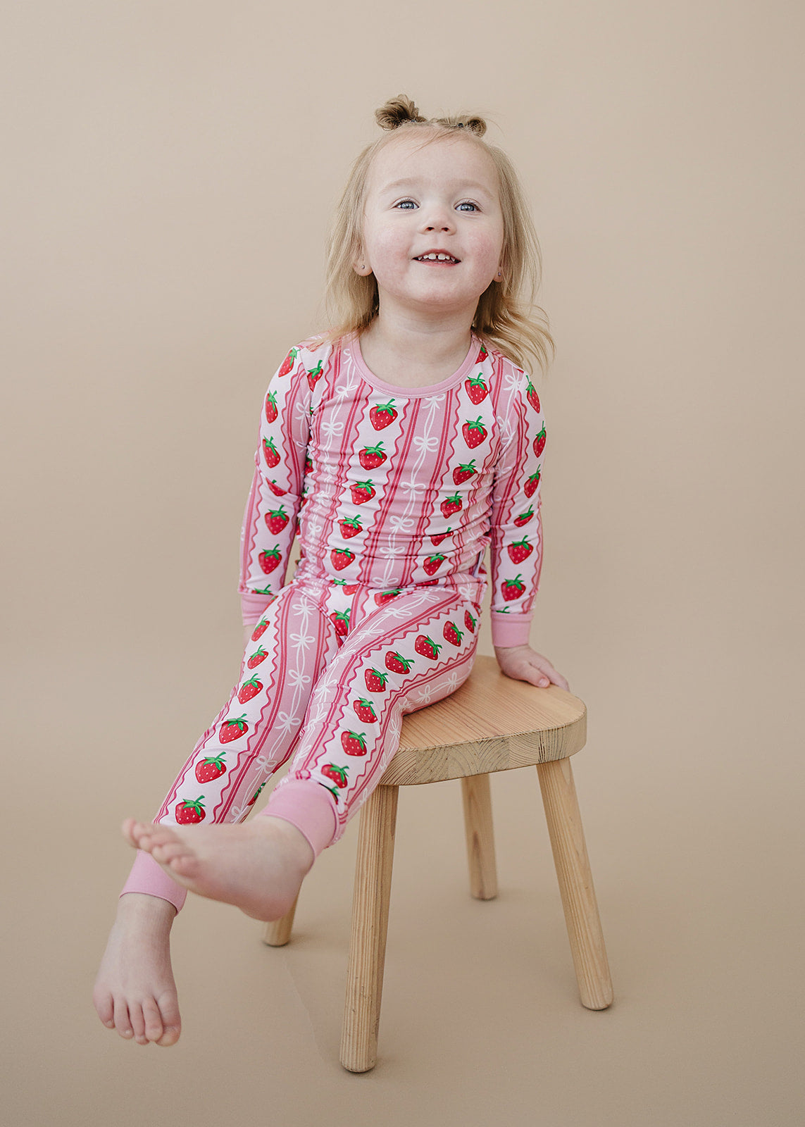Bamboo Two Piece Set | Strawberry – LUCKY PANDA KIDS