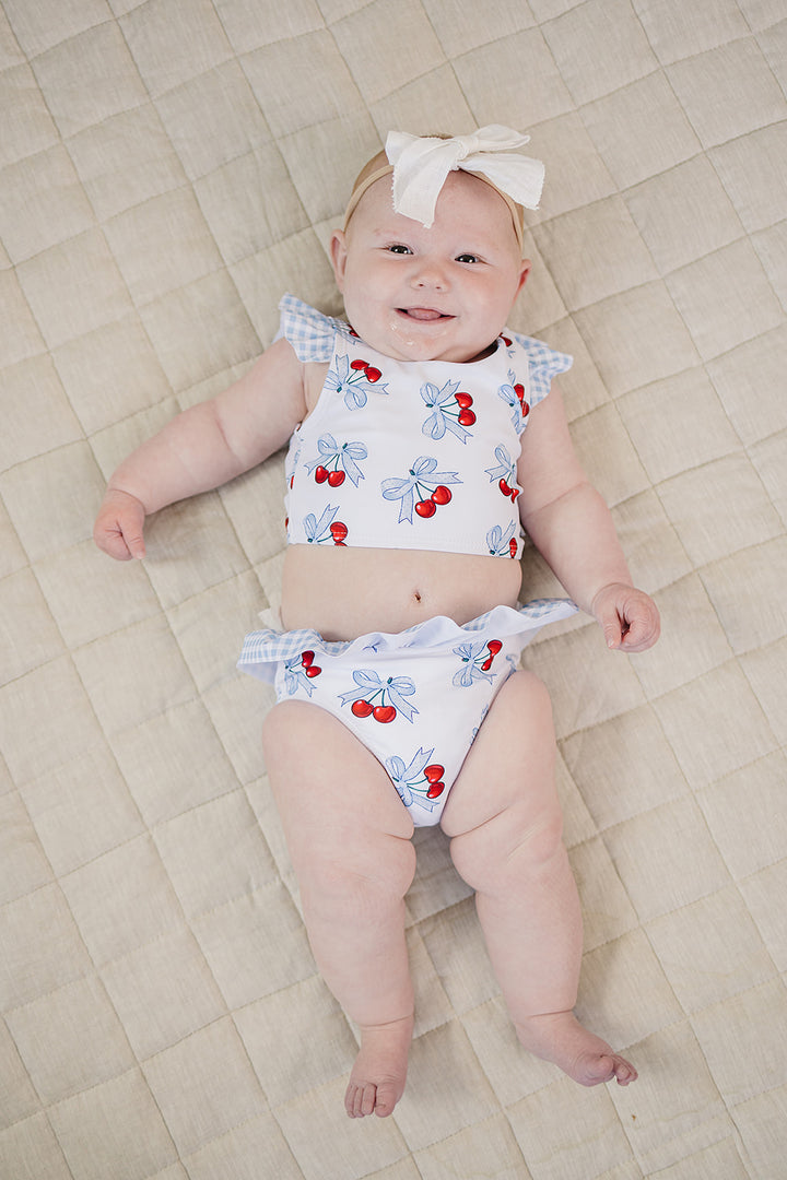 Two Piece Swimsuit | Blue Cherry