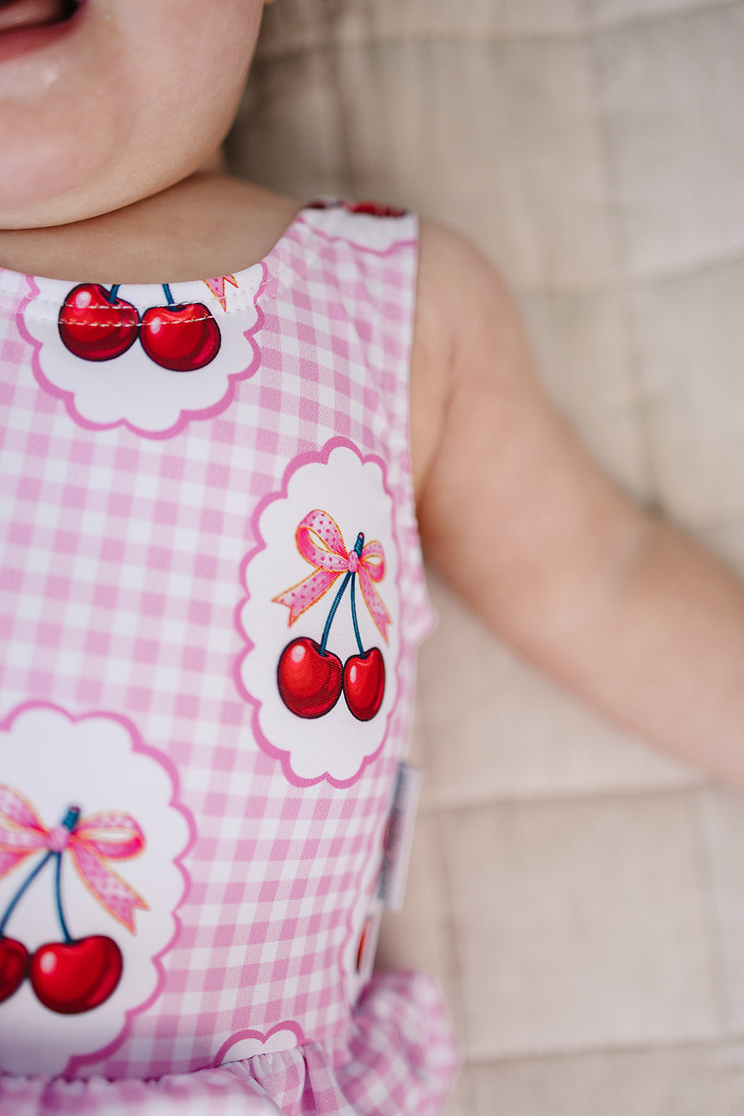 One Piece Swimsuit | Gingham Cherry