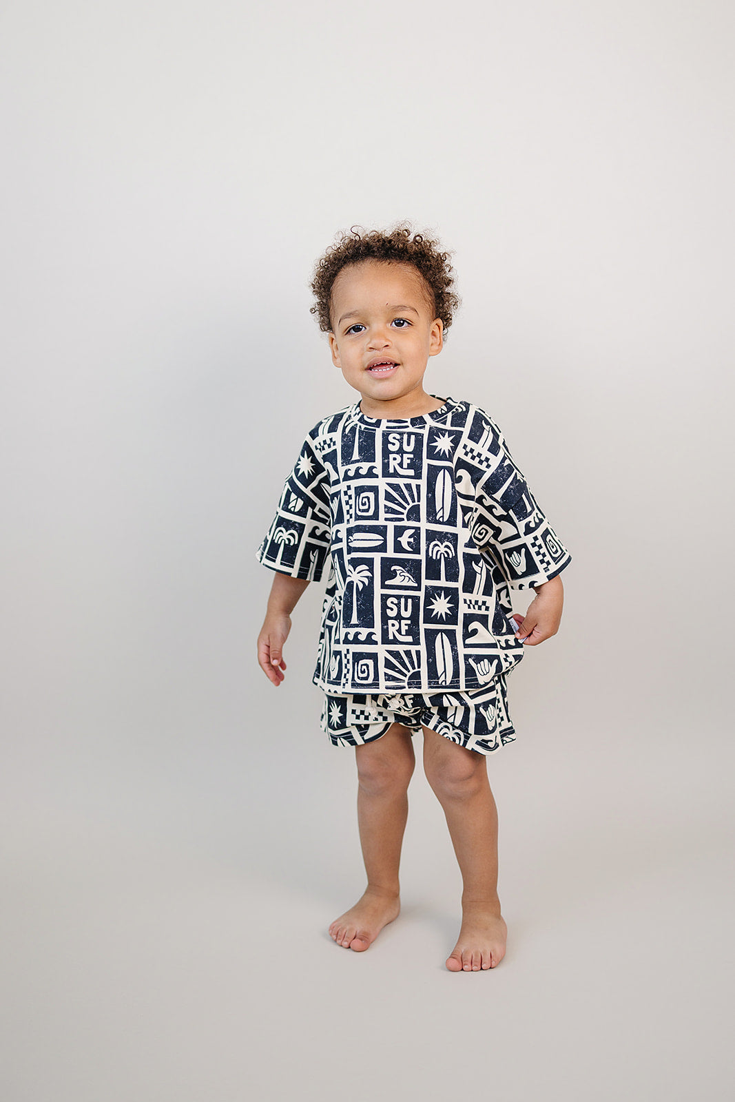Coastal Club Cotton Shorts Set — toddler in coastal-print summer two-piece, Lucky Panda Kids
Lucky Panda Kids Coastal Club Cotton Shorts Set flat lay — Summer1 Collection
Close-up of Coastal Club Cotton Shorts Set showing coastal print and soft cotton weave
Child wearing Coastal Club Cotton Shorts Set at the beach — Lucky Panda Kids summer style
Coastal Club Cotton Shorts Set NB to 9Y — Lucky Panda Kids Summer1 Collection
