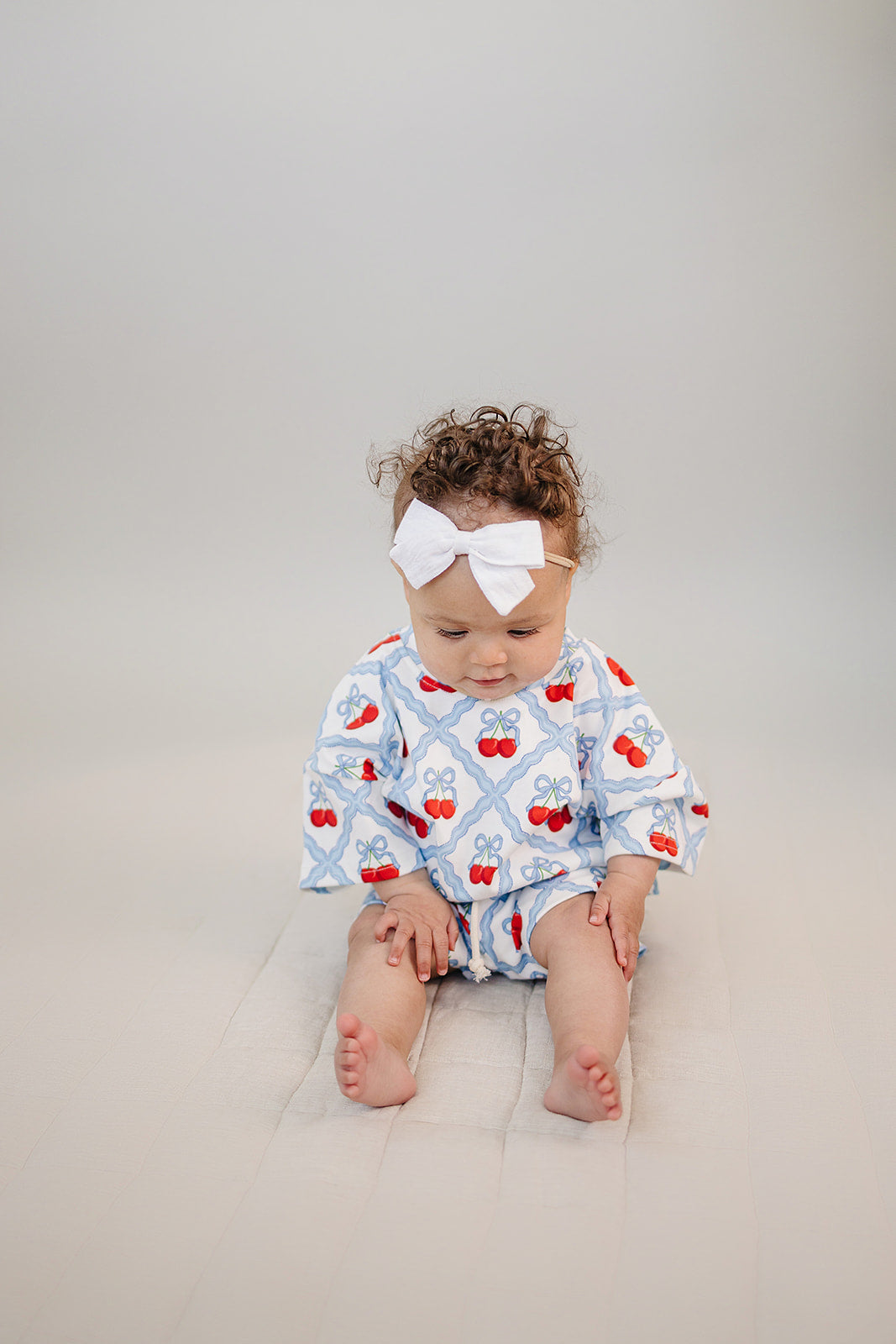 Sweet Cherry Cotton Shorts Set — toddler girl in cherry-print summer two-piece, Lucky Panda Kids