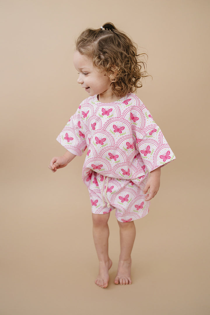Shorts Set | Pink Butterfly