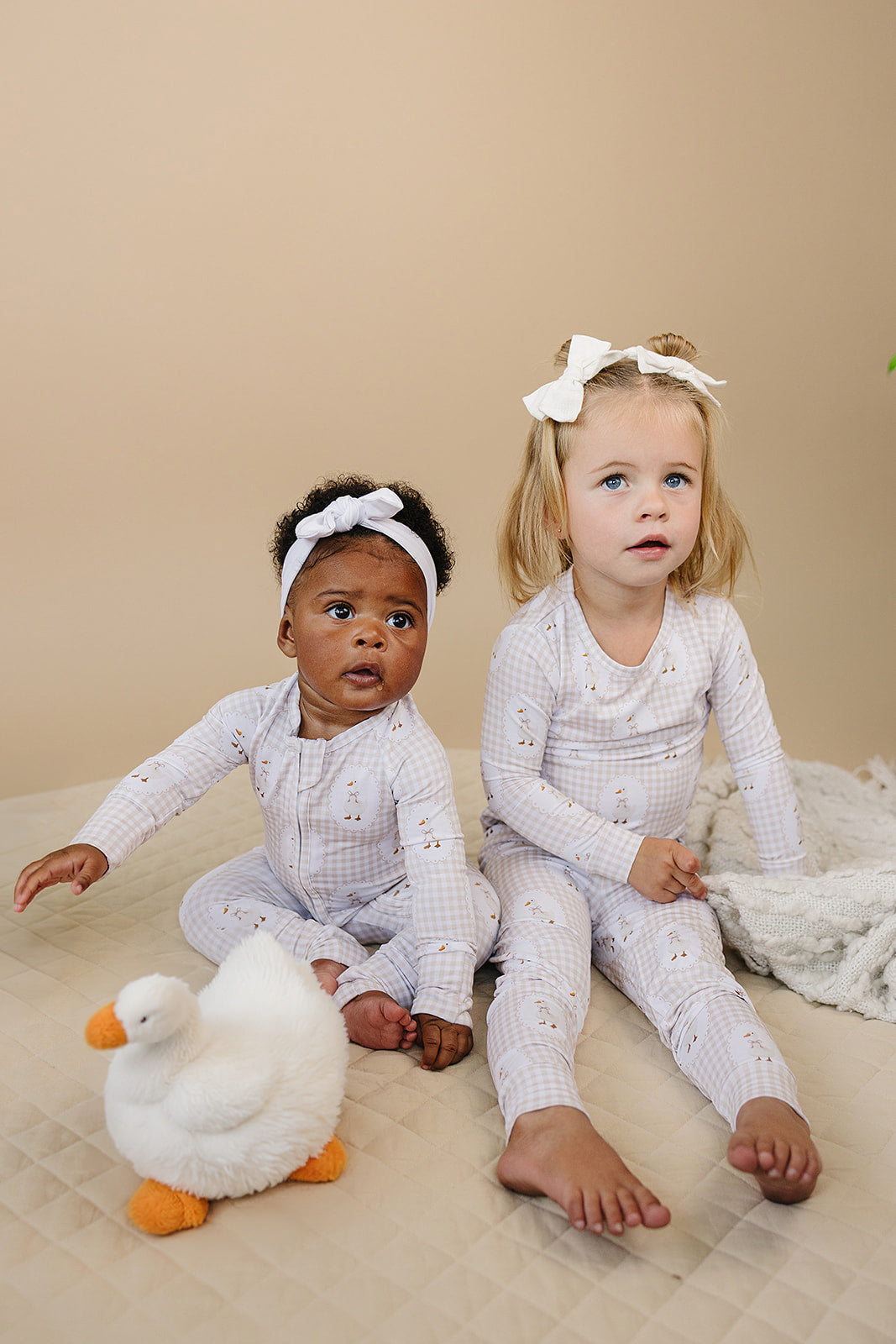 Bamboo Zip Romper | Gingham & Goose – LUCKY PANDA KIDS