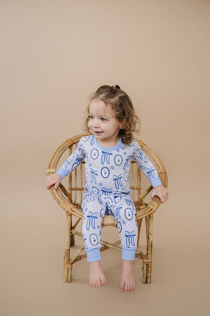 Bamboo Two Piece Set | Blue Bow