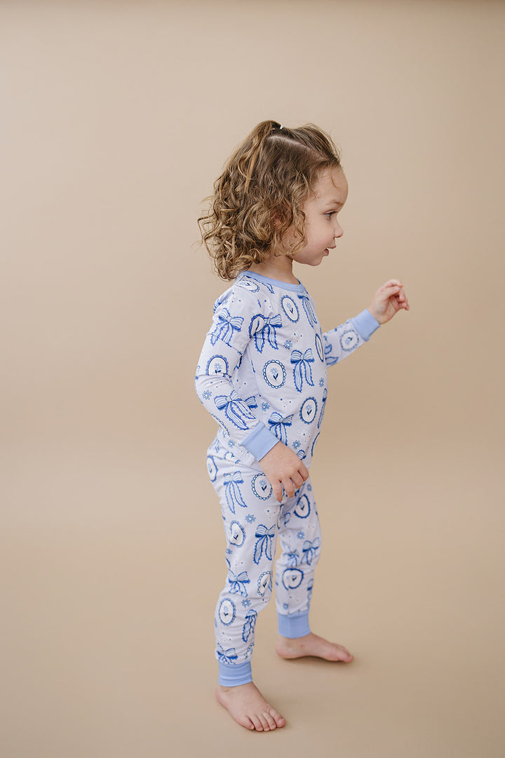 Bamboo Two Piece Set | Blue Bow