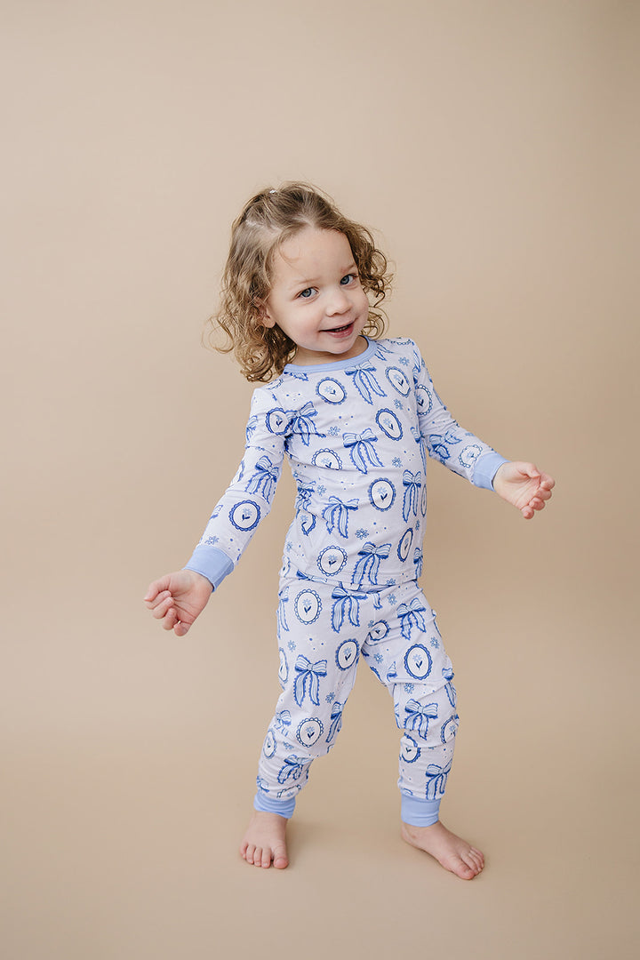 Bamboo Two Piece Set | Blue Bow