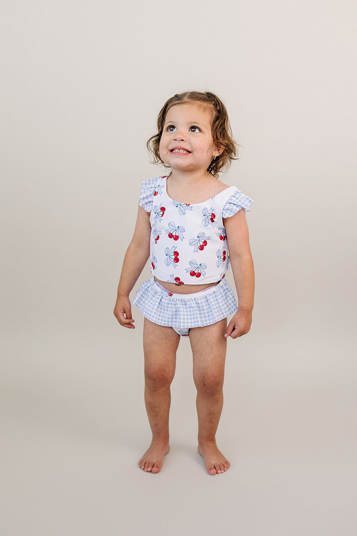 Two Piece Swimsuit | Blue Cherry