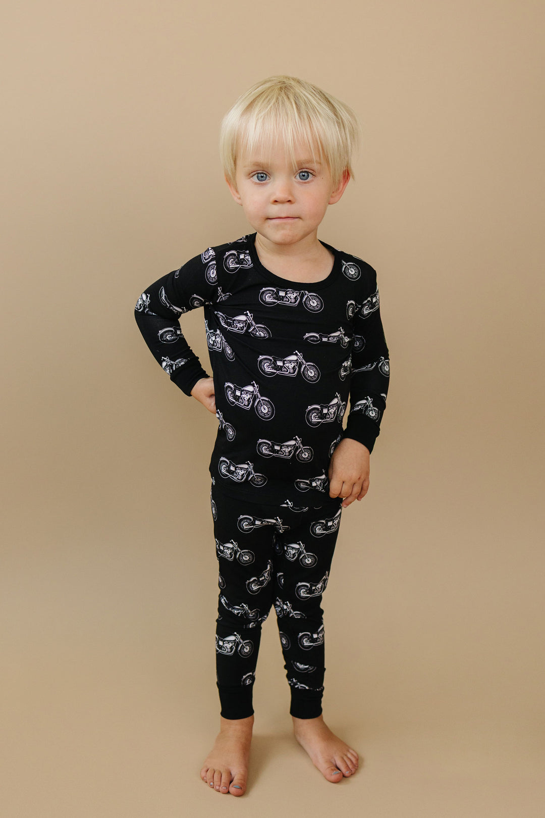 Bamboo Two Piece Set | Born to Ride Black