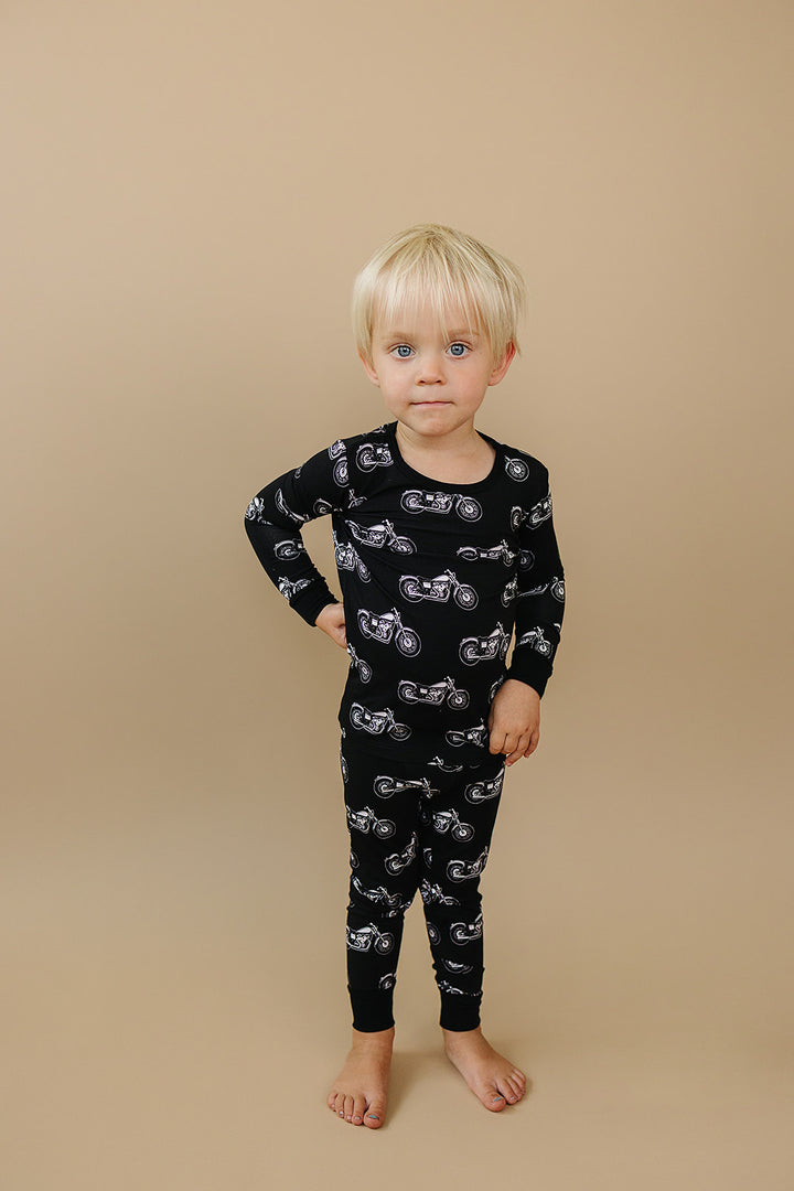 Bamboo Two Piece Set | Born to Ride Black