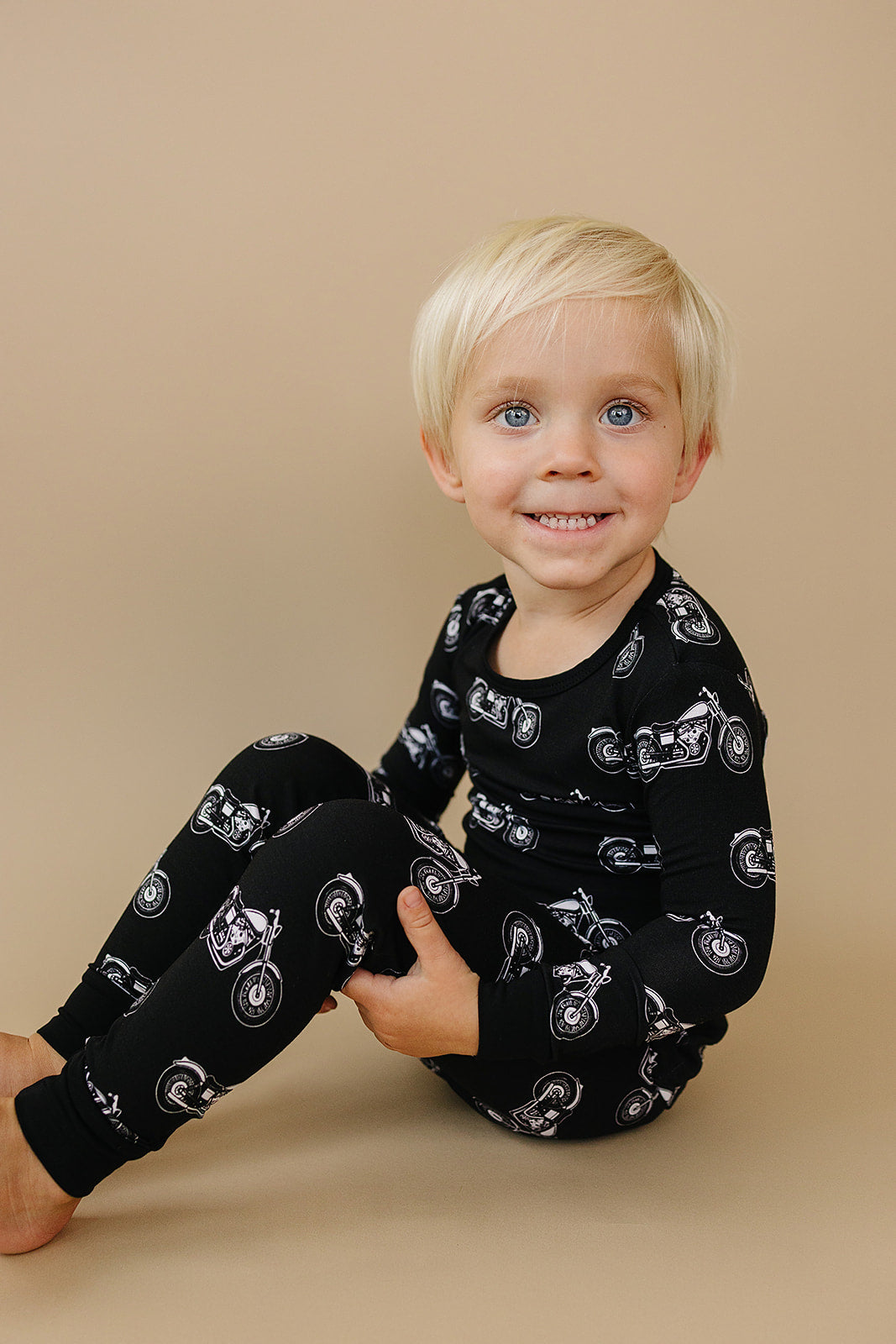 Bamboo Two Piece Set | Born to Ride Black