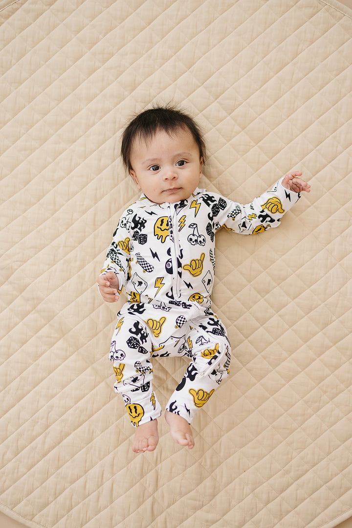 Bamboo Zip Romper | Lucky Vibes