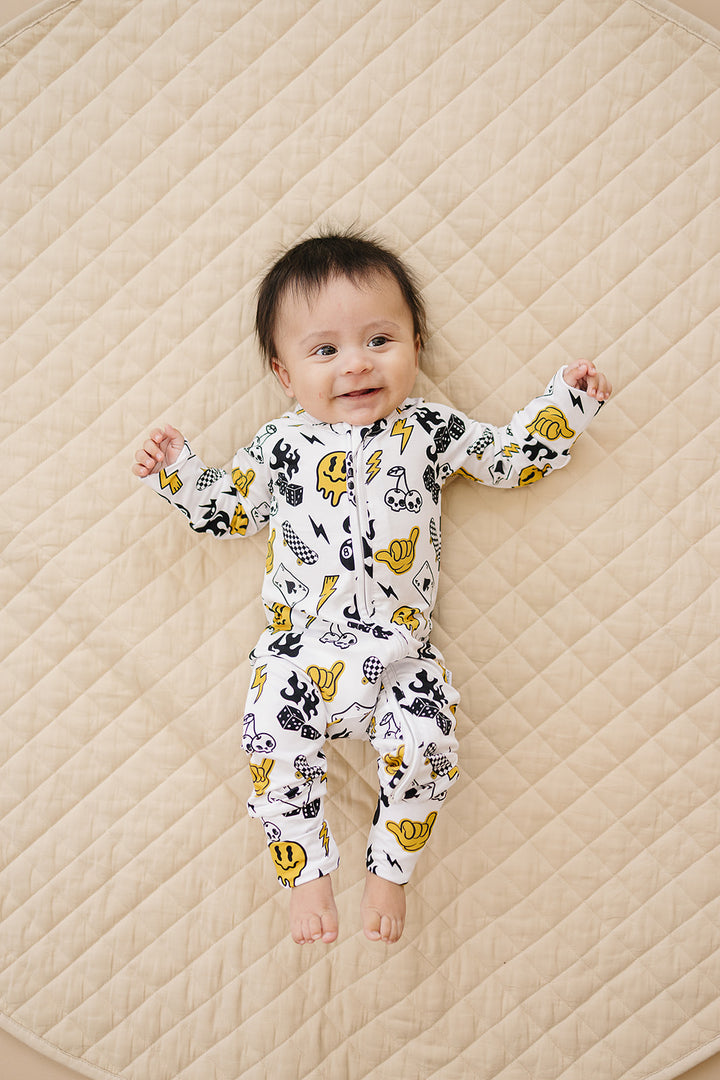 Bamboo Zip Romper | Lucky Vibes