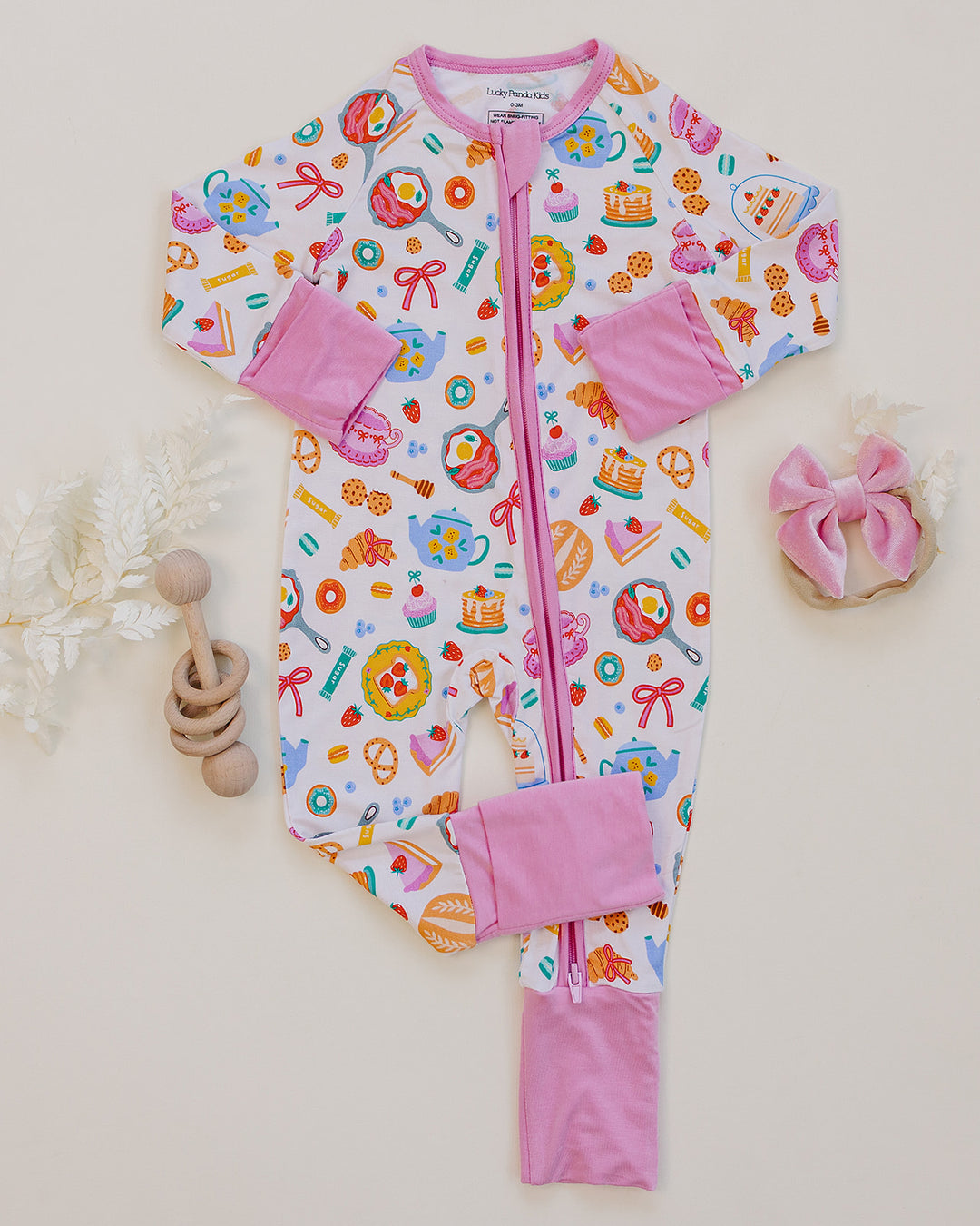 Bamboo Zip Romper | Breakfast Whimsy