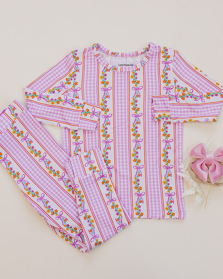 Bamboo Two Piece Set | Gingham & Flowers