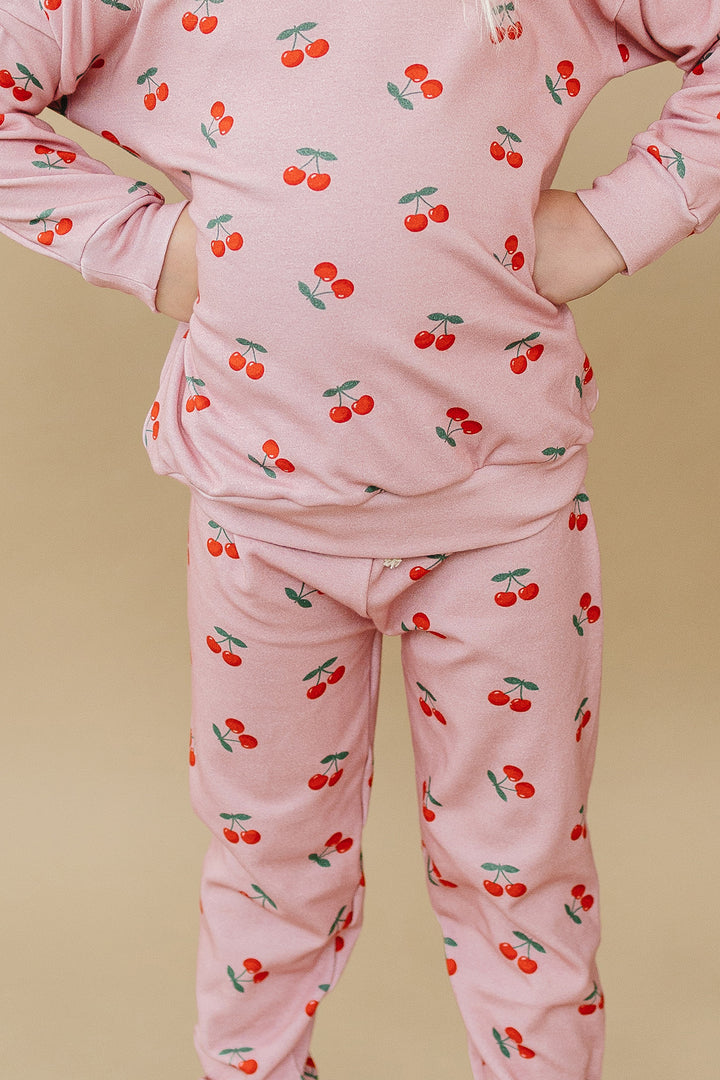 Jogger Set | Blush & Cherry