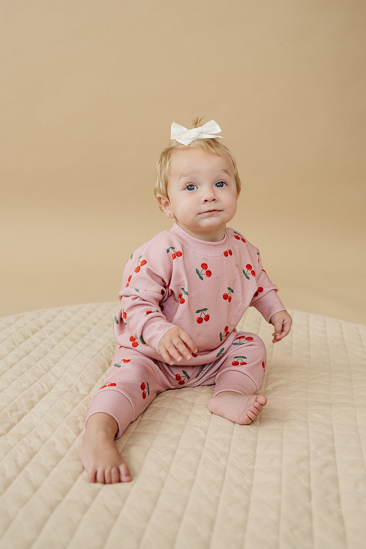 Jogger Set | Blush & Cherry