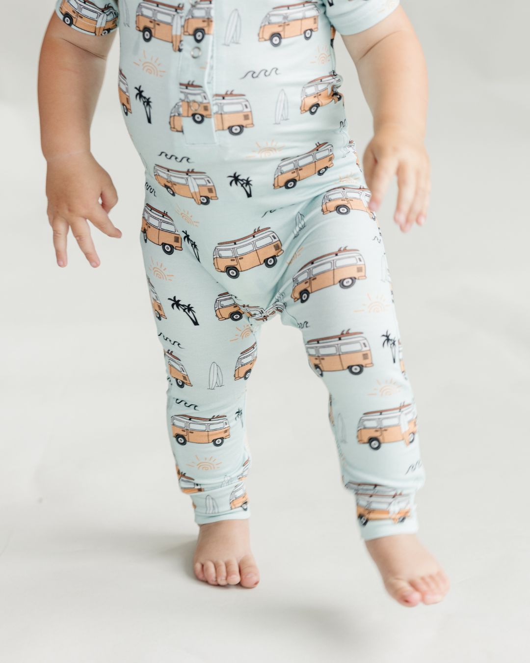 Bamboo Jumpsuit | Retro Beach - Jumpsuit - LUCKY PANDA KIDS