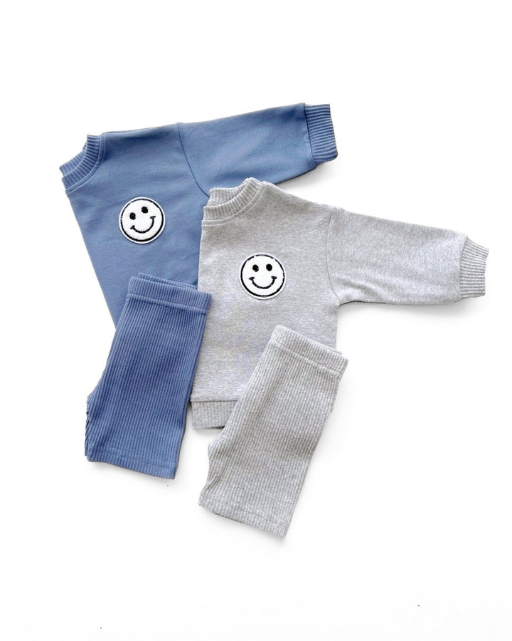 Biker Shorts Set | Blue - LUCKY PANDA KIDS