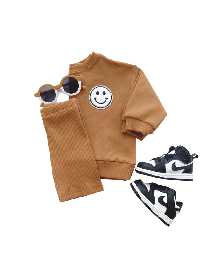 Biker Shorts Set | Rust - LUCKY PANDA KIDS