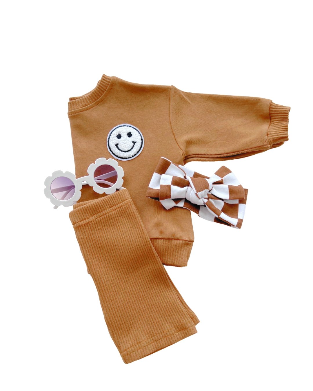 Biker Shorts Set | Rust - LUCKY PANDA KIDS