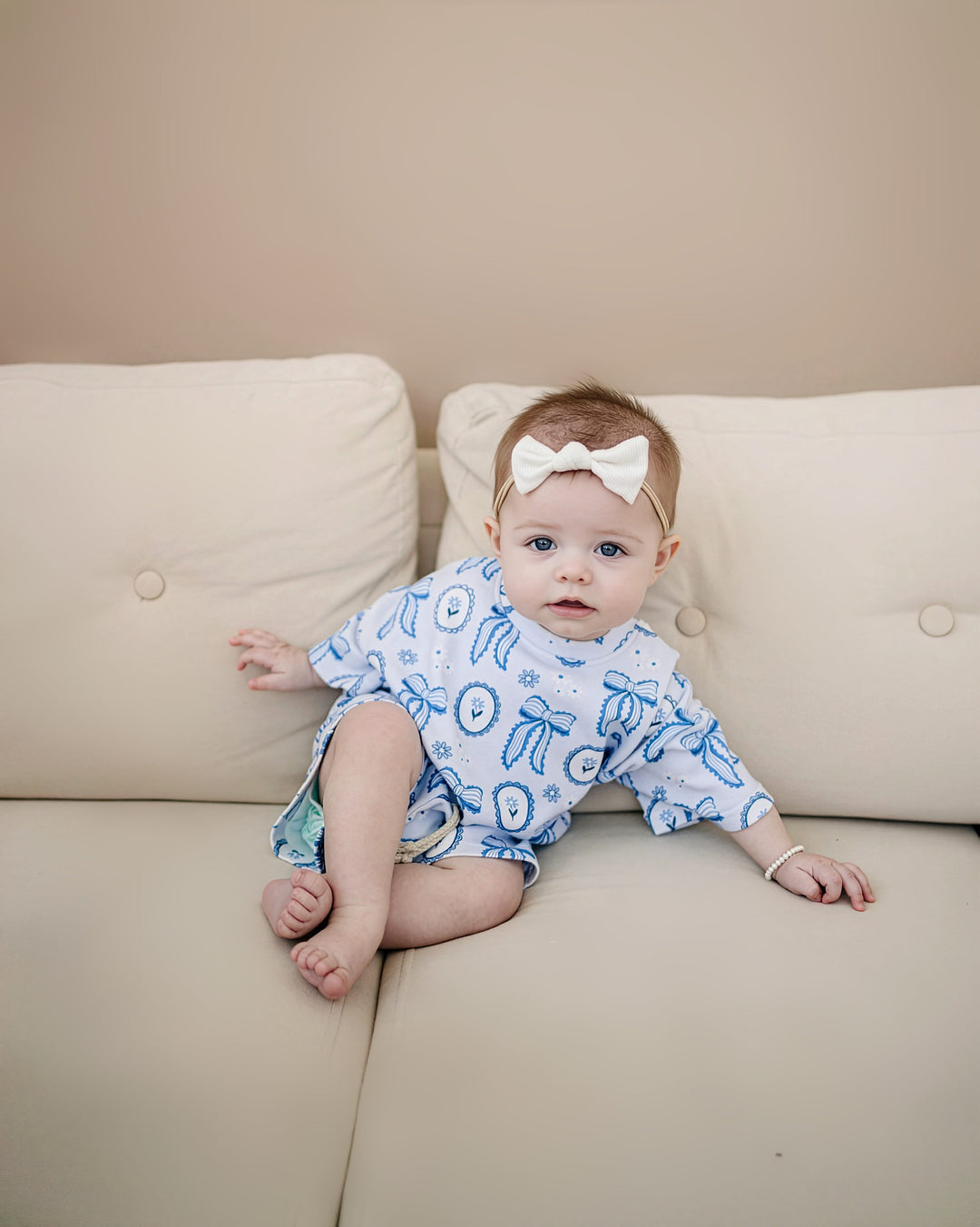 Shorts Set | Blue Bow