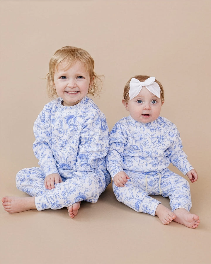 Jogger Set | Blue Flowers