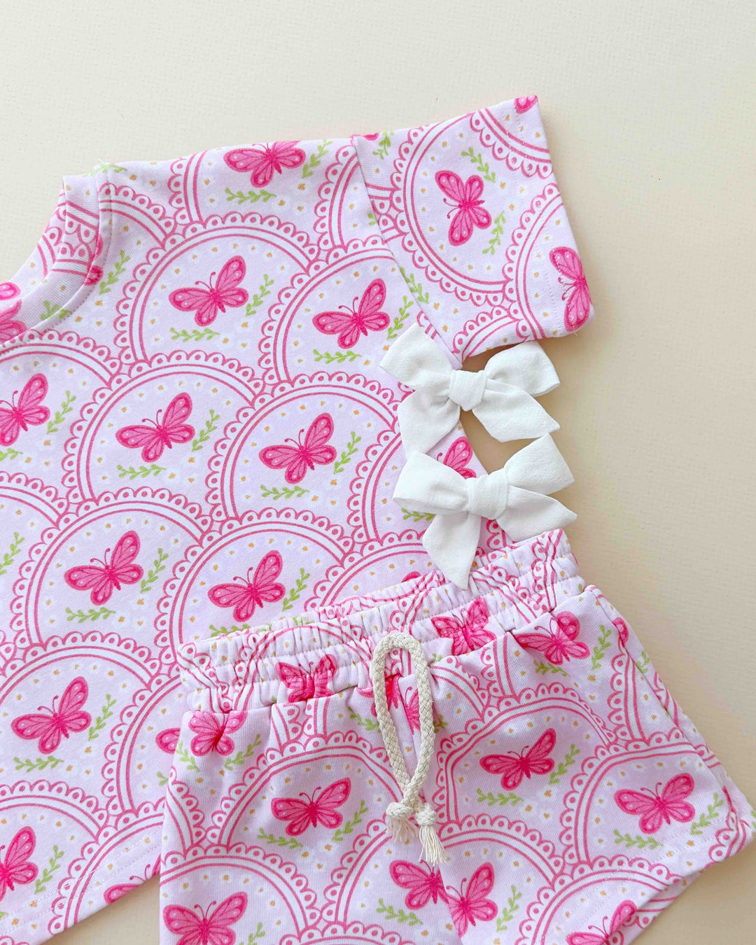 Shorts Set | Pink Butterfly