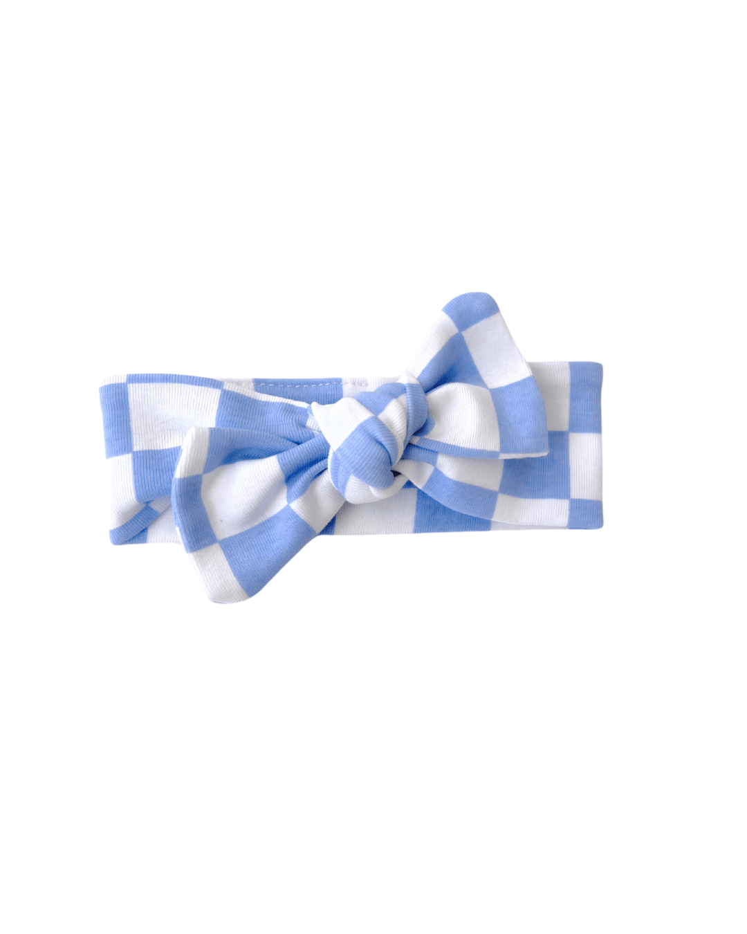 Checkered Headband | Blue - Headband - LUCKY PANDA KIDS