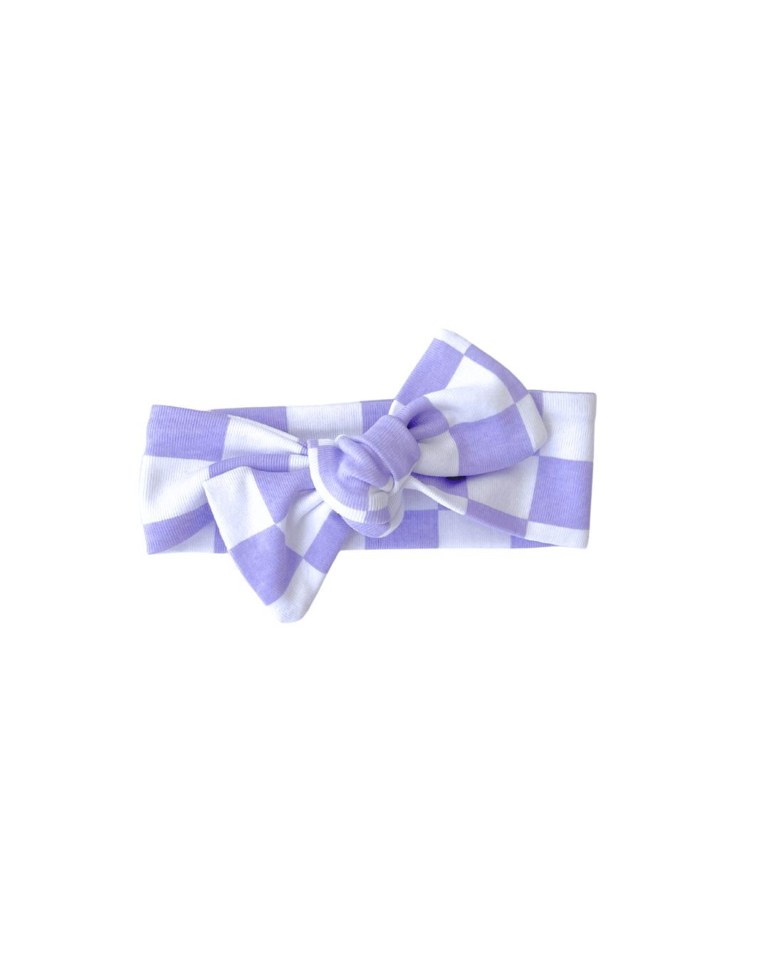 Checkered Headband | Lavender - Headband - LUCKY PANDA KIDS