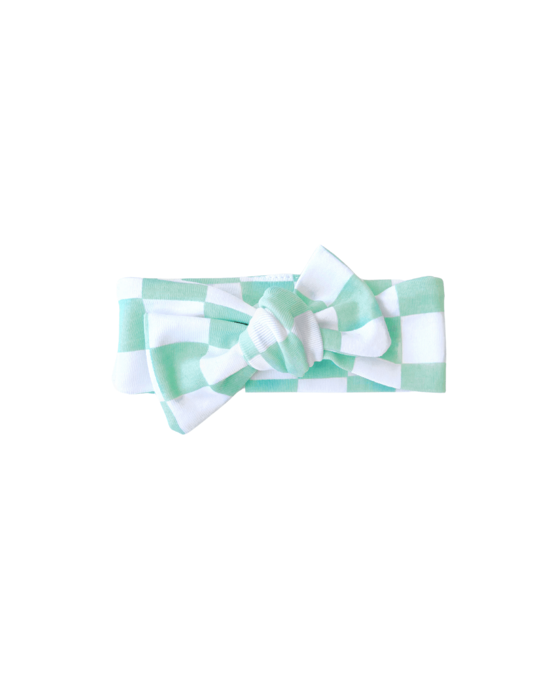 Checkered Headband | Mint - Headband - LUCKY PANDA KIDS