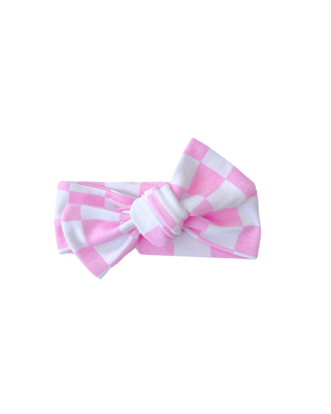 Checkered Headband | Pink - Headband - LUCKY PANDA KIDS