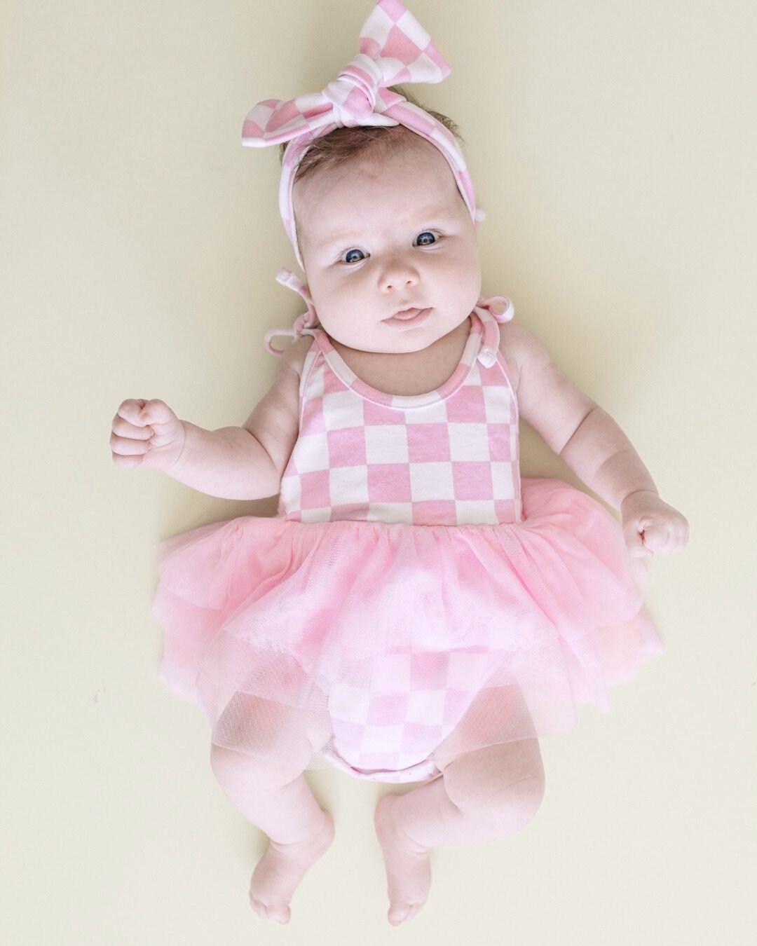 Checkered Headband | Pink - Headband - LUCKY PANDA KIDS