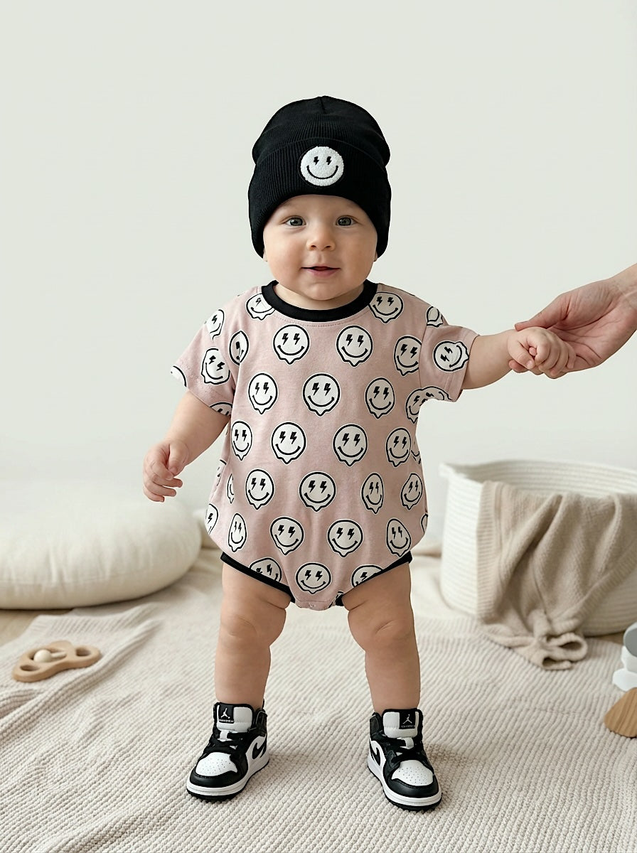 anonbaby Original baby rompers 70 4点 Short Sleeve Bubble Romper | Electric Drippy – LUCKY PANDA KIDS