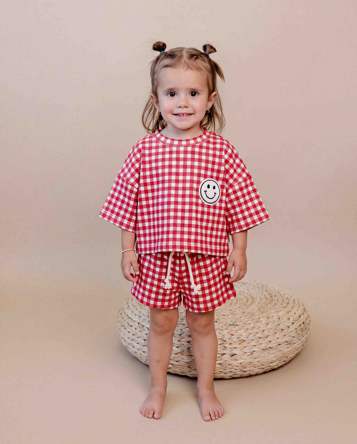 Shorts Set | Red Gingham