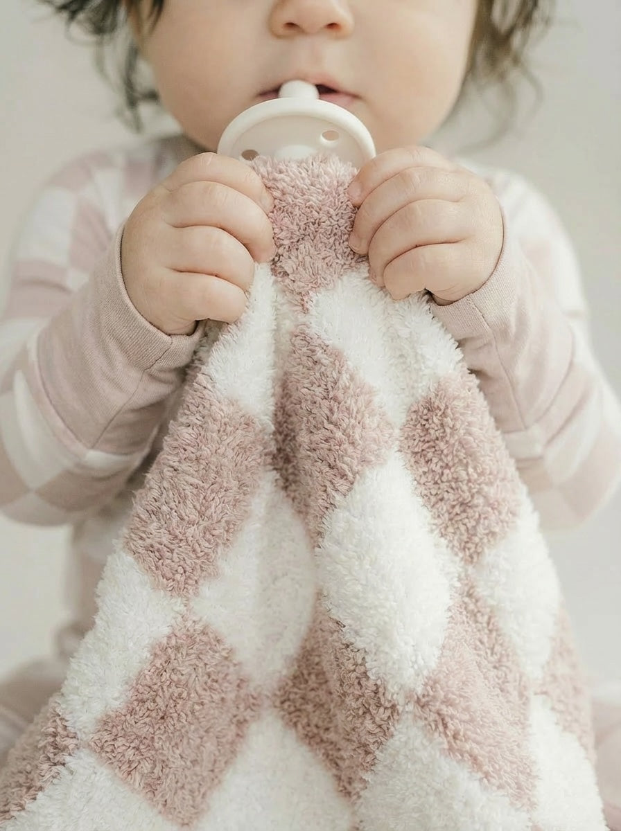 Checkered Plush Lovey | Latte