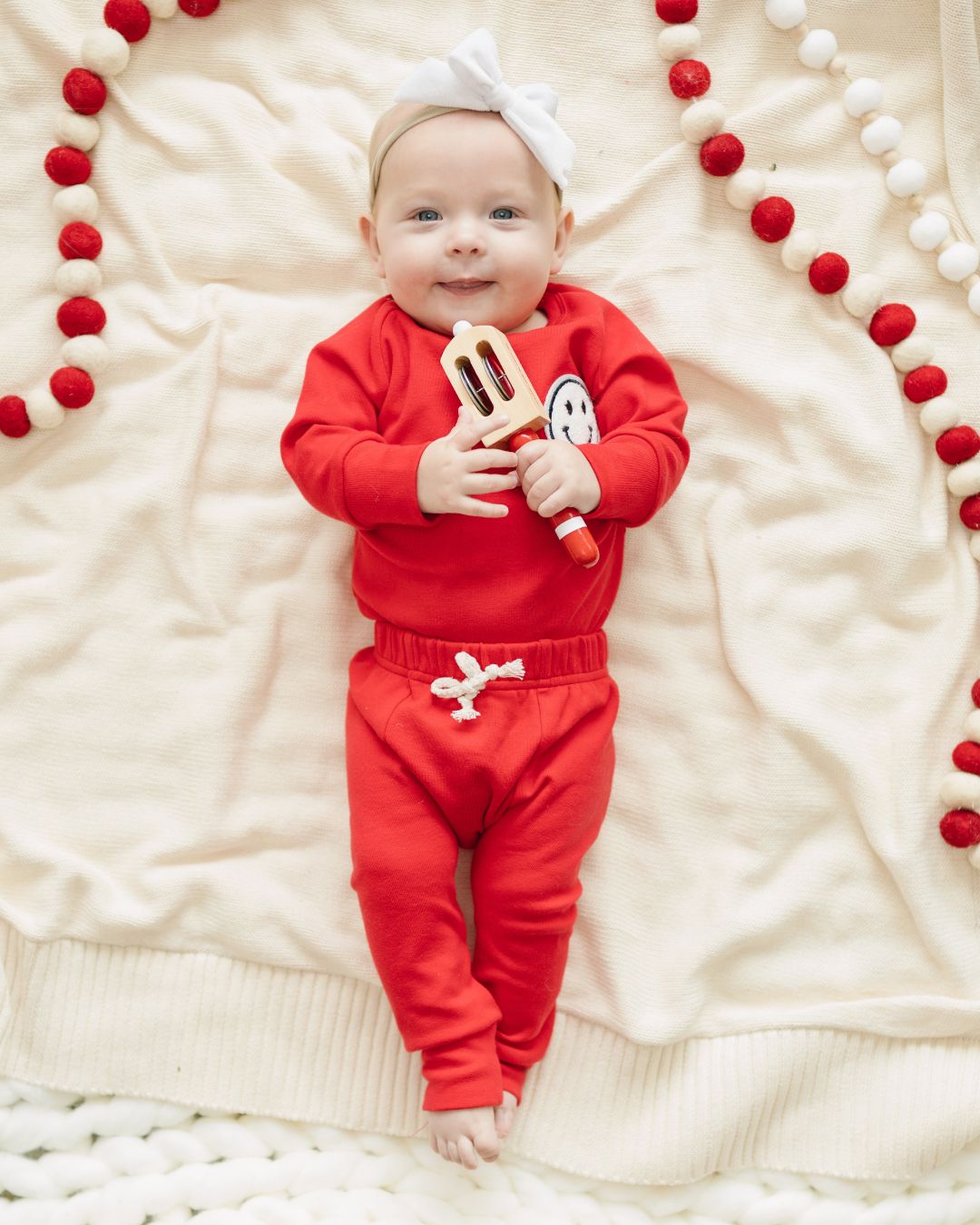 Lounge Set | Smiley Red - Lounge Set - LUCKY PANDA KIDS