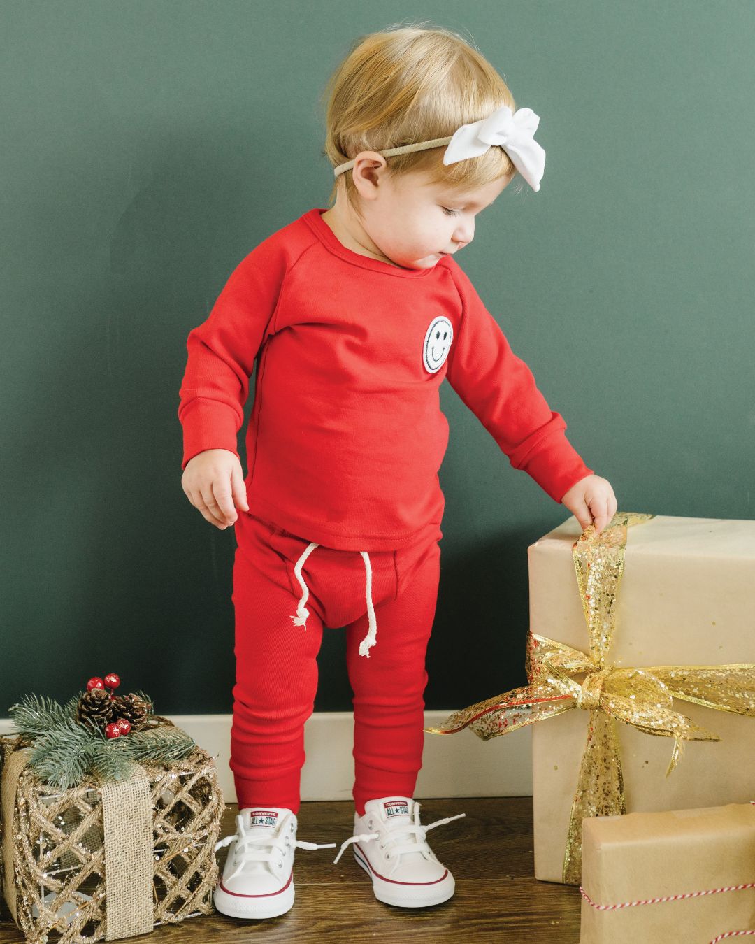 Lounge Set | Smiley Red - Lounge Set - LUCKY PANDA KIDS