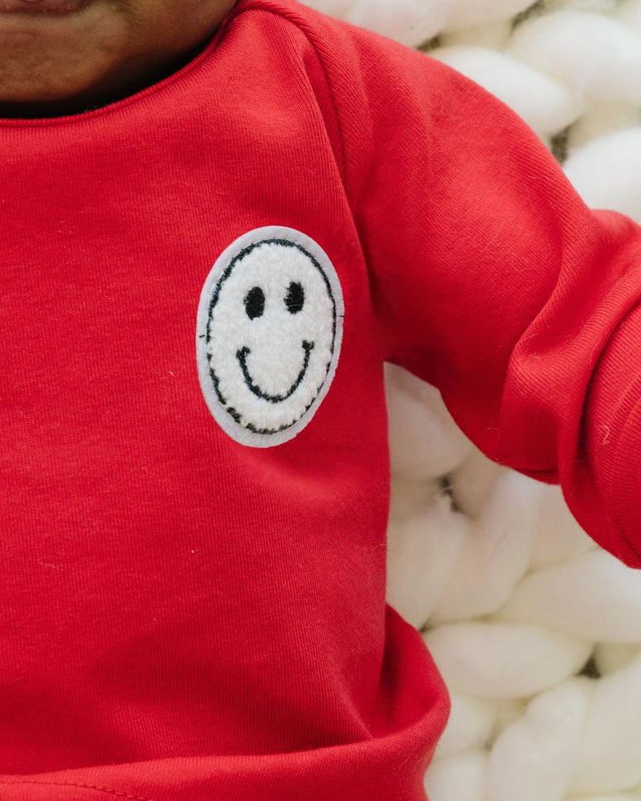 Lounge Set | Smiley Red - Lounge Set - LUCKY PANDA KIDS