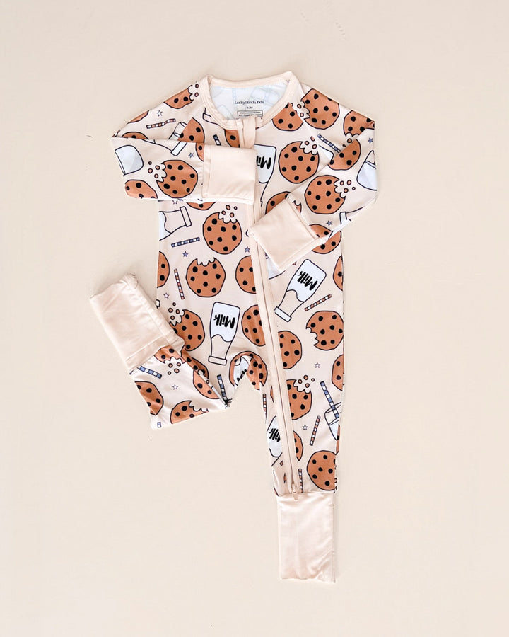 Bamboo Zip Romper | Milk & Cookies